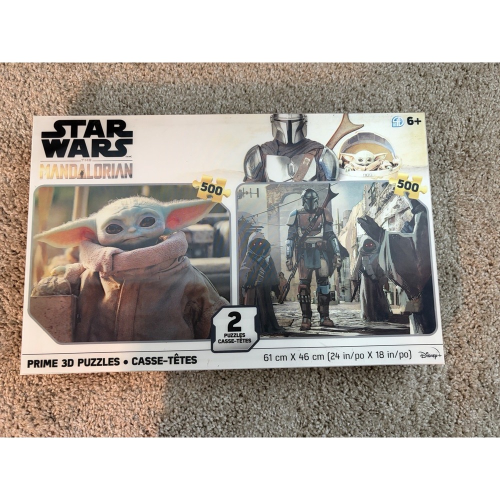 Prime 3D Puzzles Star Wars The Mandalorian 2-Pack 500-Piece 3D Puzzles 6+